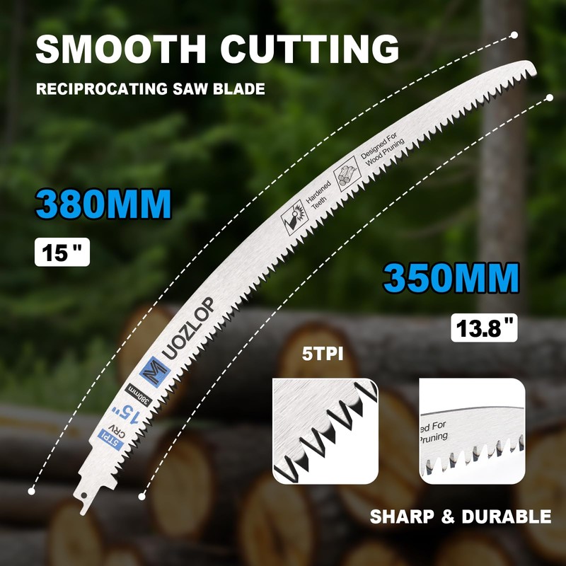 MUOZLOP Wood Pruning Saw Blades, Japanese Teeth Reciprocating Saw Blade
