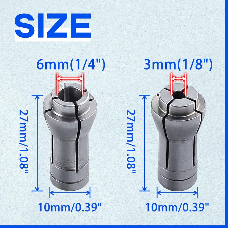 SPEEDWOX 4PCS Die Grinder Collet Adapter Chuck Collet Grinding Machine