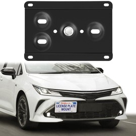 Heavy-Duty No-Drill Front License Plate Bracket – Anti-Theft License Plate Holder Compatible with 2019-up Toyota Corolla