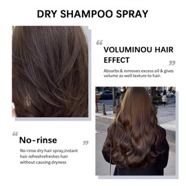 Colour Dry Shampoo Remove Oil Volumizing Light and Refreshing Long-lasting Dry Shampoo for Women and Men (Rose)