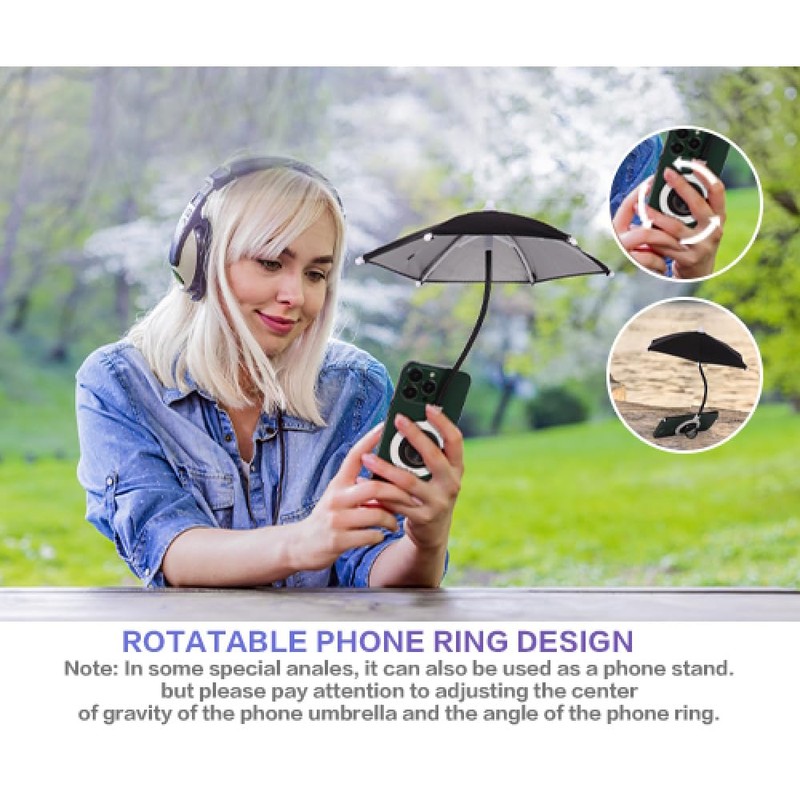 CxStarLiCU Magnetic Phone Umbrella For Sun, Umbrella for iPhone 15