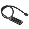 2Pcs PWM Fan Hub 5 Way 4Pin 13.8in Cable Length