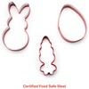 3-Piece Easter Fun Cookie Cutters, Easter Bunny, Egg and Carrot,Heavy