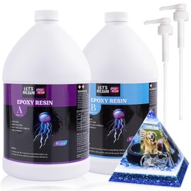 LET'S RESIN EPOXY RESIN 2 Gallon Casting Resin with Pumps, Bubble Free & High-Gloss Resin Epoxy Kit, Crystal Clear Epoxy Resin and Hardener for DIY Art, Molds Casting,Craft