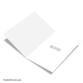 NobleWorks Anniversary Paper Card with 5 x 7 Inch Envelope (1 Card) Cuddling Cats C2815CANG