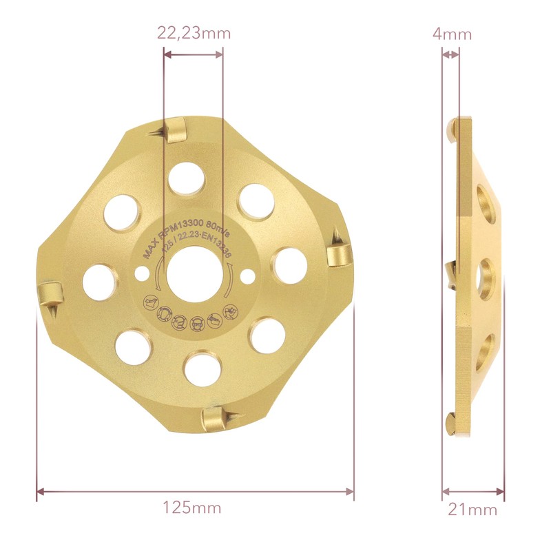 PRODIAMANT PKD Diamond Cup Wheel 125 mm x 22.2 mm