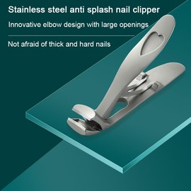 Angled Head Toenail Clippers for Seniors Thick Nails,Large Finger Nail Clippers with Metal Nail File, Toenails Nail Cutter Trimmer for Men Women Seniors (Silver/2P-1)