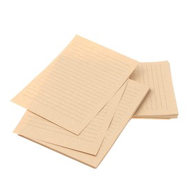 STOBOK Writing Paper with Horizontal Line A5 Envelopes Paper Vintage Kraft Paper Antique Retro Office Accessories School Supplies Pack of 100