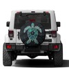 Turquoise Sea Turtle Spare Tire Cover with Backup Camera Hole