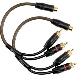Install Link RCA Audio Cable for Subwoofer or Stereo-Y Adapter 1 Male to 2 Female Splitter, Pack of 2-Ideal for Connecting Subwoofers and Stereo Systems, High Quality RCA Audio Split Cable for Enhanced Audio Setup - Colour: Frosted Grey, Size: 1-Male to 