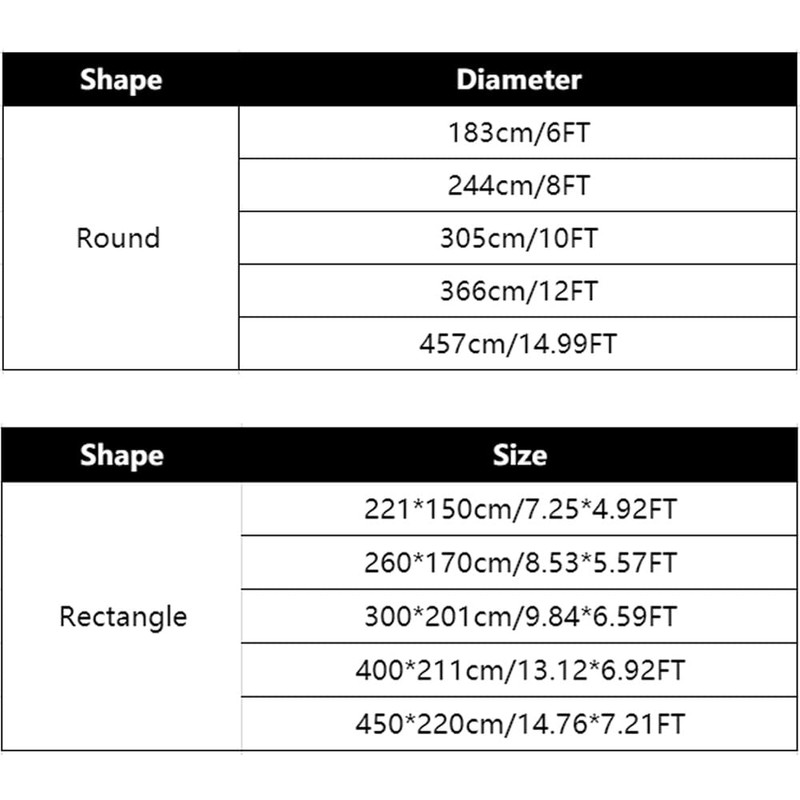 400 * 211cm Rectangular Pool Cover, Foldable Drawstring Design Solar