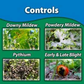 Monterey Copper Fungicide Garden Spray Bundled with Measuring Spoon - Controls Diseases on Citrus, Fruits, Nuts, Vegetables & Ornamentals, Preventative Disease Protection - 1 Pint