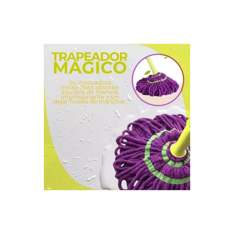 Innovaciones Trapeador Mágico Autoexprimible Acero Inoxidable Magic Mop