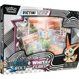 Pokémon TCG Unova Victini Illustration Collection, 1 Full-Art Foil Promo Card, 4 Booster Packs & 1 Oversize Illustration Rare-Style Foil Promo Card