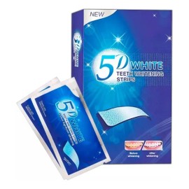 28 Tiras Blanqueadoras Dentales 5d White Higiene Bucal