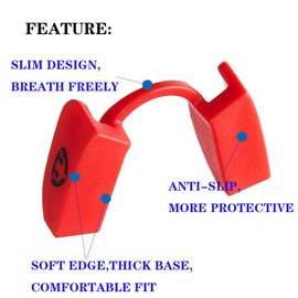 Powerlifting Mouth Guard for All Strength Training Sports, Sports Mouth Guard for Fitness and Weightlifting (2 Pack Red)