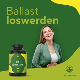 TRUE NATURE Organic Dandelion Root Extract (10:1) - 1500 mg/day - 360