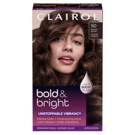 Clairol Bold & Bright Permanent Hair Dye, 50 Brown Sugar Hair Color, Pack of 1