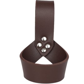 YY GEWETAO Medieval Scabbard Belt Accessories for Men Renaissance Knight Leather Medieval Sword Holder Viking Costume LARP Accessories Brown