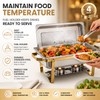 8QT Stainless Steel Chafing Dish Set for Buffets – Gold
