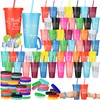 Skylety 48 Set Employee Appreciation Gift Bulk 24oz Plastic Tumbler
