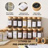 OMNISAFE 4 oz Glass Spice Jars with Bamboo Lids, Clear