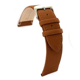 diloy Flat calf leather watch strap matte smooth classic – Sizes 10mm 12mm 14mm 16mm 18mm 20mm 22mm 421 Tan 20mm