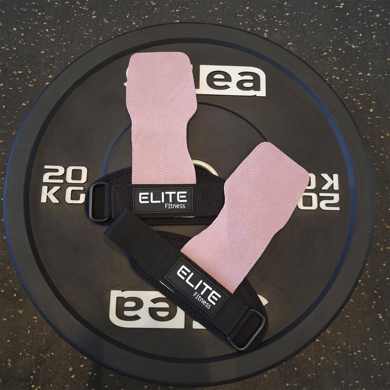 Elite Fitness Calleras de Cuero para Gimnasio, Protectores de Mano