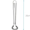Silver Egg Beater Stainless Steel Mini Spring Coil Whisk Handheld