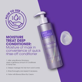 SoftSheen-Carson Dark and Lovely Blowout Moisture Hair Mask & Deep Treatment Conditioner with Castor Oil, For All Hair Types Including Curly, 12 fl oz