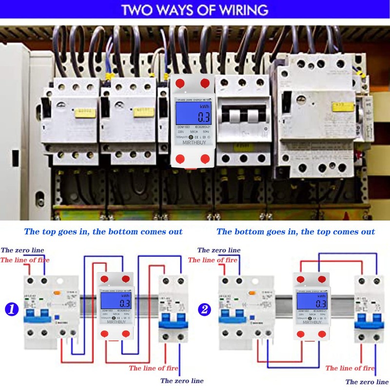 LCD Digital Electricity Meter 5(80) A 220V B Calibrated AC