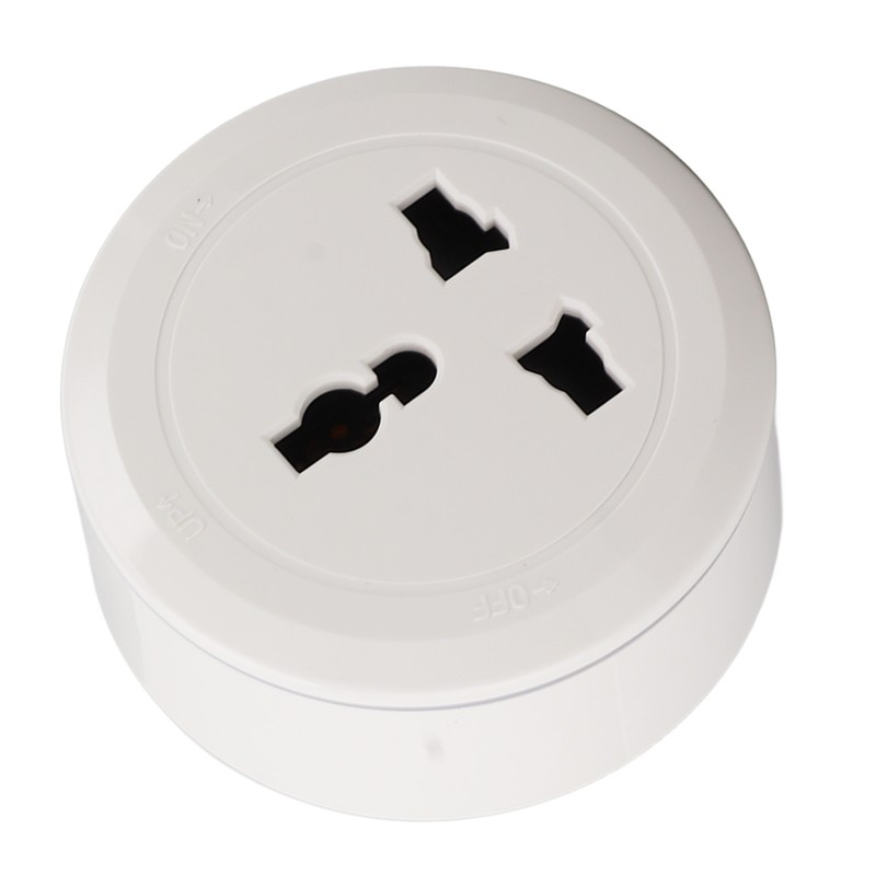 13A Power Track Socket Multifunctional White Round Surface Mounted Movable