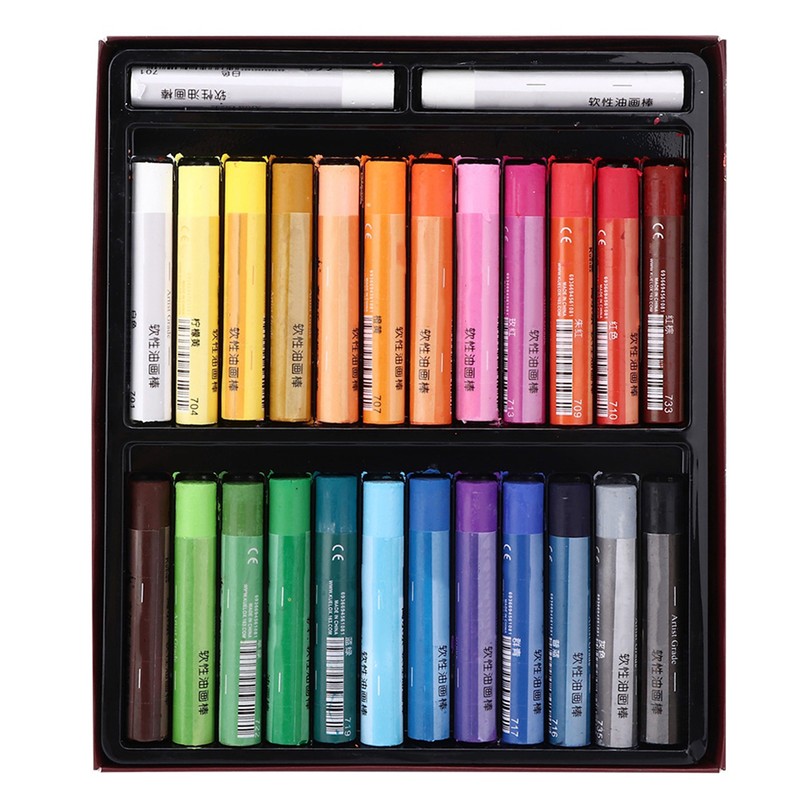 24+2 Oil Painting Stick Set Soft Oil Pastel Crayon Children