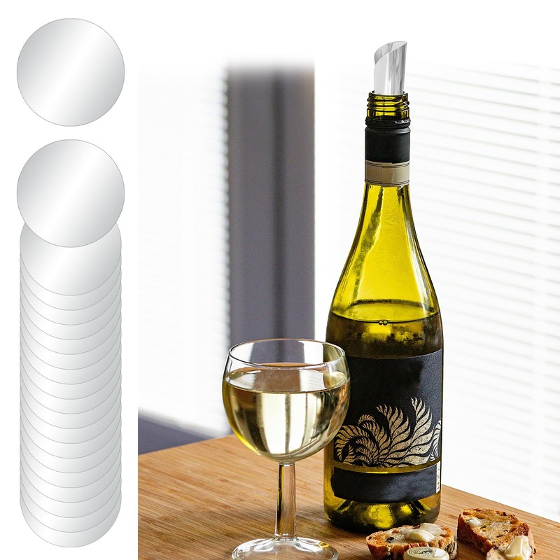 Wine Pourer Disc,Silver Wine Pourer and Stopper Discs Aluminum Foil