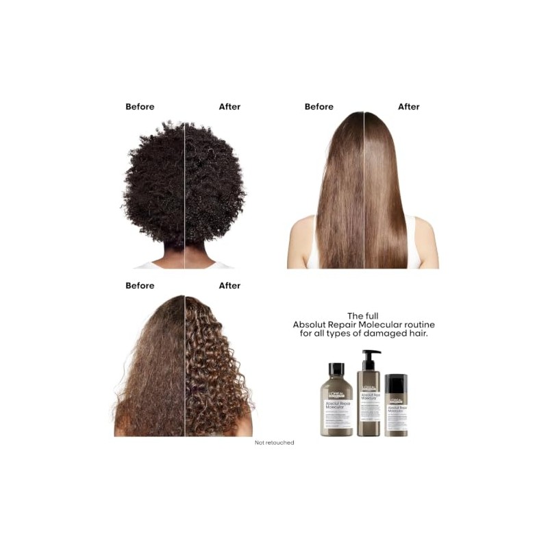 L’Oréal Professionnel Absolut Repair Molecular Sulphate Free Shampoo, For Extremely
