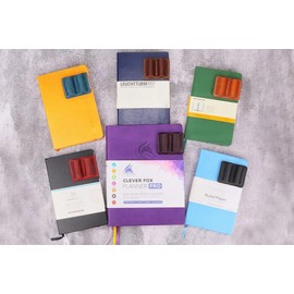 Color leather pen holder clip,pen holder for notebook,notebook pen holder,leather pen holder,pen clip for notebook,journal pen holder,pen holder clip FBAW10-LDPH (Smooth purple)