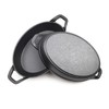 HAWOK Cast Iron Oval Serving Au Gratin Cookware Set of
