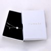 YUNKAI 925 Sterling Silver Opal Bracelet for Women, Adjustable Round