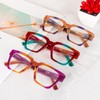 KoKoBin 3 Pack Oprah Style Reading Glasses for Women，Oversize Square