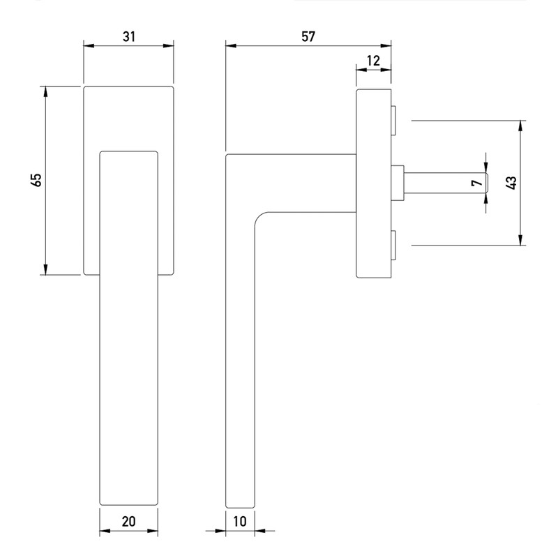 Beschläge Hamburg: Window Handles, Window Fitting MARS DK 44Z SM