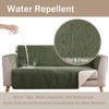 Quilted Olive Green Sofa Slipcovers with Pockets, Anti-Slip Medallion Couch