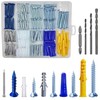 Wensilon (274 pcs) Plastic Drywall Wall Anchors Kit with Screws，