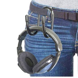 Universal Game Ear Belt Clip Holder, Hard Hat Belt Clip, Glove Belt Clip, Hearing Protection Earmuffs Belt Clip, Belt Hanger Clip Attachment for Glasses, Rope, Helmets, headsets, headphones, Ect.