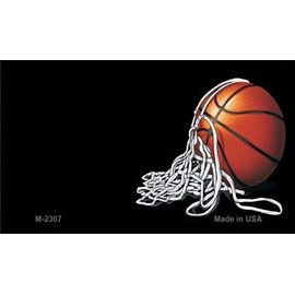 SMART BLONDE Basketball and Net Offset Novelty Metal Magnet M-2307