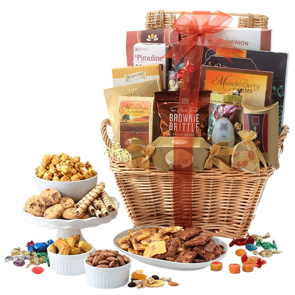 Broadway Basketeers Gift Basket Deluxe with Chocolates, Lindt