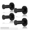 0XBIT Black Towel Hook, 4 Pieces Black Hook, Black 53