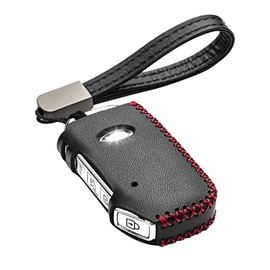 Ragirno Funda para llave Correa compatible con Kia. Cubre llaves de Piel Genuina. Protector de llaves compatible con Soul, Seltos, Sportage, Niro,... 