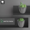 TULMERO Matte Flower Pot, Plastic Planter, Decorative Pot for Large