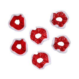 Healvian 6pcs Christmas Themed Elastic Hair Rings for Adorable Headdress Hair Accessories for Ponytails and Scrunchies for Festive Outfits