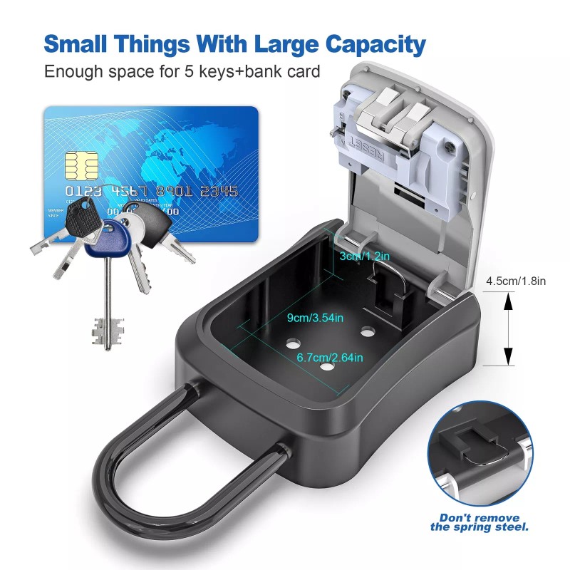 Vazioyar Key Lock Box for Outside Portable Waterproof Wall Mounted